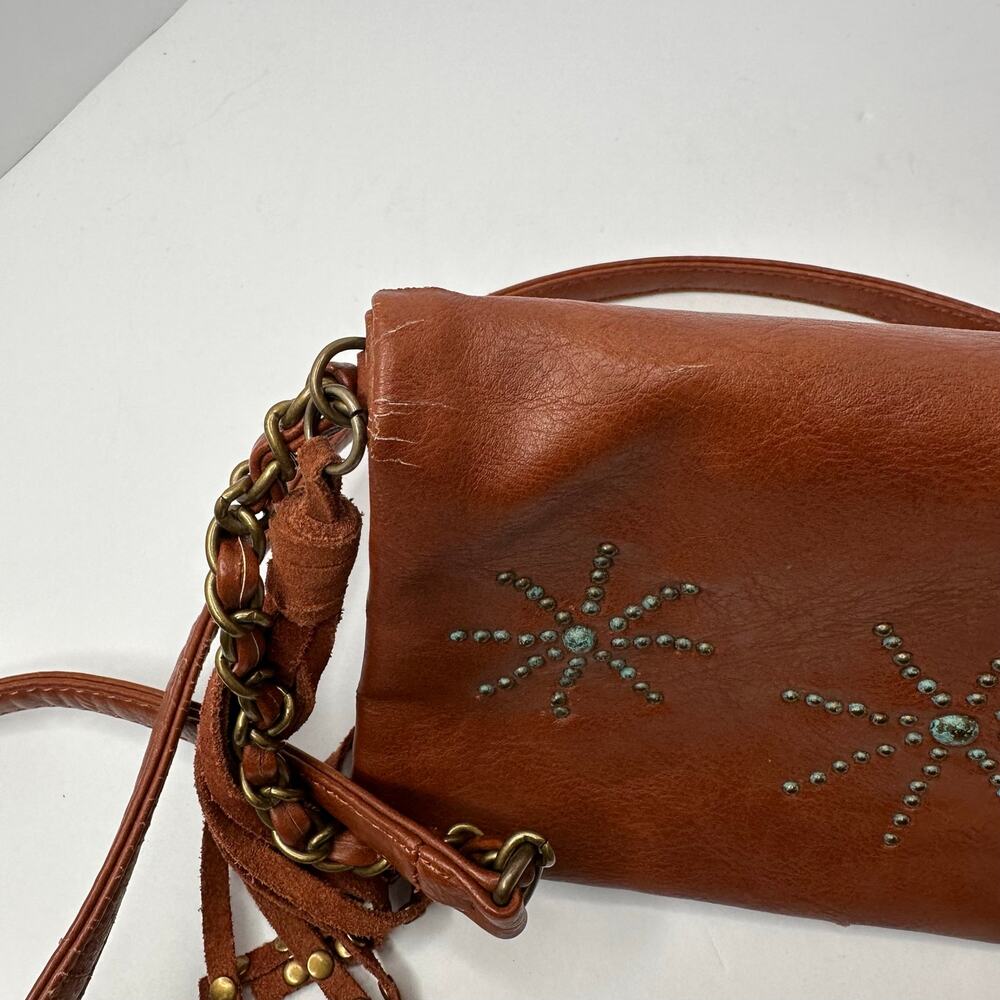 Shyanne Bohemian Western Style Crossbody Bag Leather Grommet Design Tassel - Picture 10 of 16